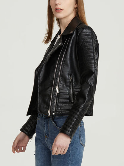 ADRIANA | Veste en Similicuir au Design Biker Tendance