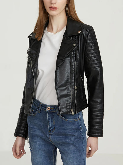 ADRIANA | Veste en Similicuir au Design Biker Tendance