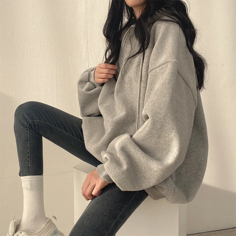 LOUISE | Hoodie Oversize Zippé