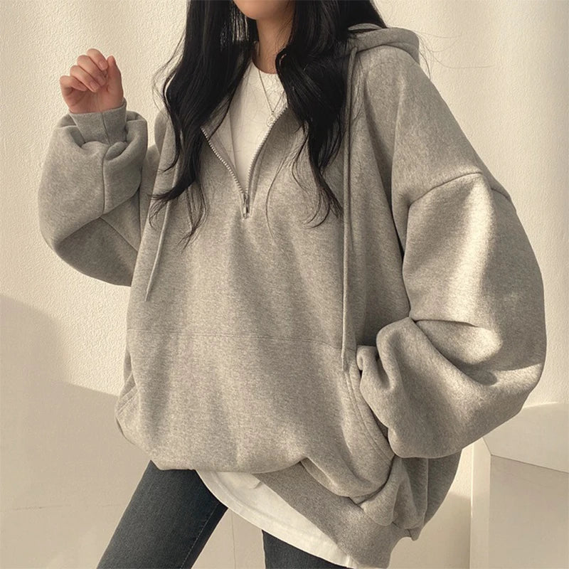 LOUISE | Hoodie Oversize Zippé